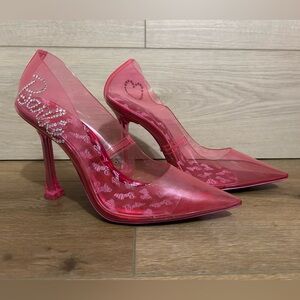Barbie  ALDO Barbie stessy Collection Pink Translucent Pointed Toe Pumps 8.5